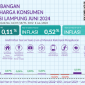 Badan Pusat Statistik (BPS) Lampung dalam laporan terakhirnya menyebutkan inflasi di provinsi ini pada Juni 2024 sebesar 2,84 persen dengan Indeks Harga Konsumen (IHK) sebesar 107,31.
